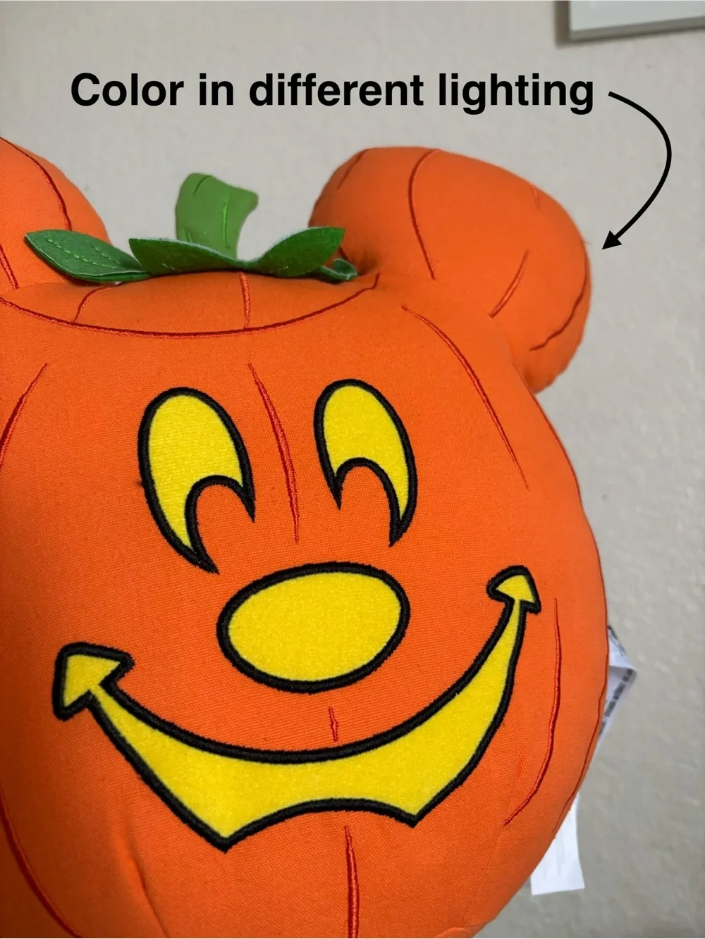 Disney Parks Halloween Mickey Pumpkin Pillow Jack-O-Lantern Plush 2022